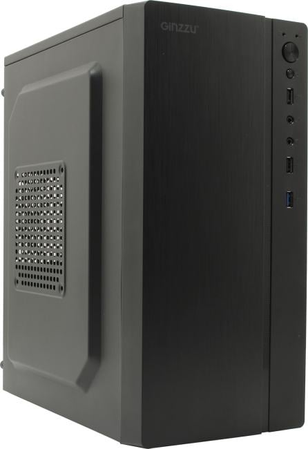 Корпус Ginzzu B200, MiniTower, mATX, без БП, черный
