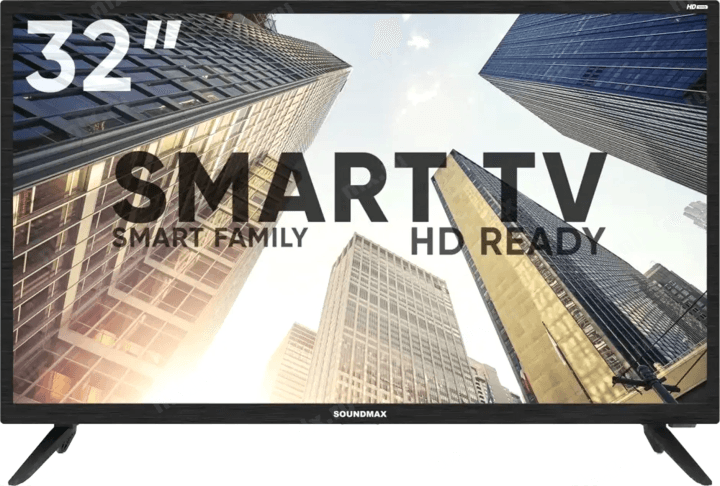 32" Телевизор Soundmax SM-LED32M09S черный 1366x768, HD, 60 Гц, Wi-Fi, Smart  TV, Android TV