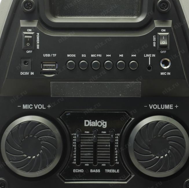 Колонки Dialog Oscar AO-12 (30W, microSD, USB,  Bluetooth, FM, Li-Ion)
