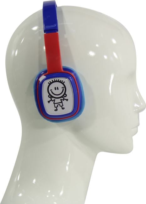Наушники HARPER KIDS HN-302 Blue-Red  (шнур  1.2м)