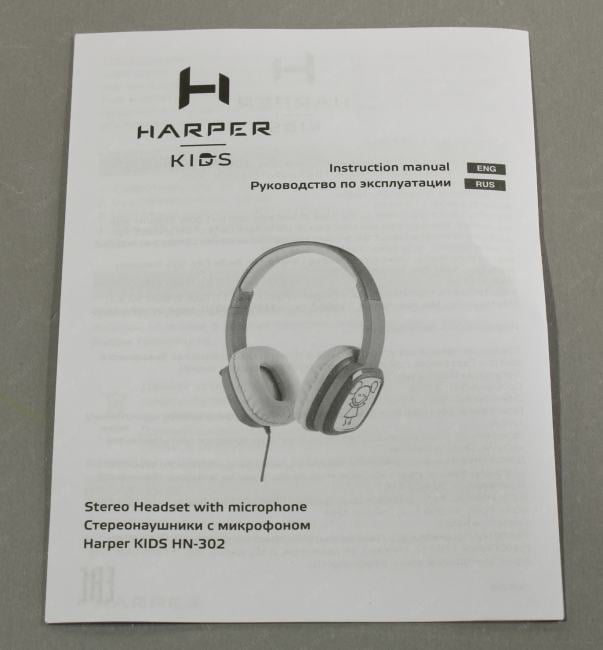 Наушники HARPER KIDS HN-302 Blue-Red  (шнур  1.2м)
