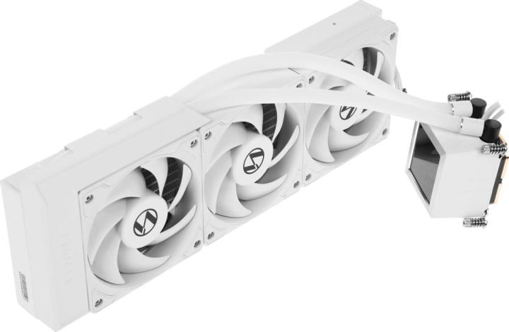 Система водяного охлаждения Lian Li HydroShift LCD 360S (HSLCD36SW  White) / 3x120mm PWM Fans  /  G89.GHSLCD36SW.R0