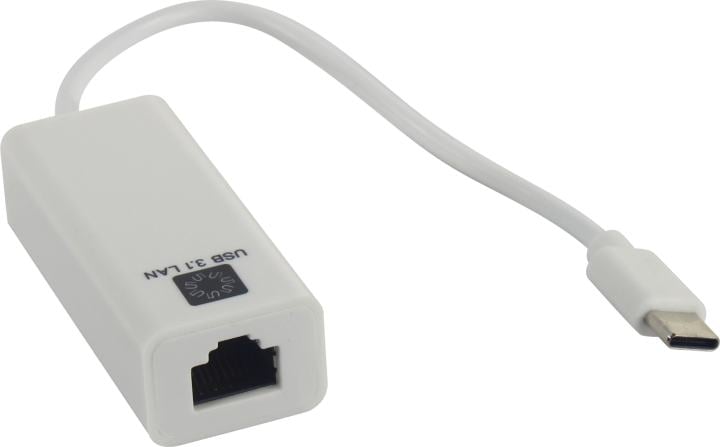 Адаптер USB-AM - RJ-45 0 м 5bites UA3C-45-08WH белый, Fast Ethernet 100MB