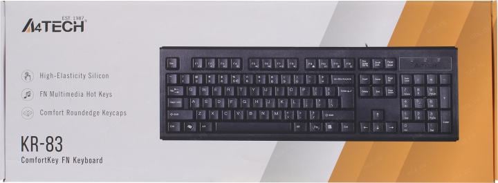 Клавиатура A4Tech KR-83  Black <USB> 104КЛ