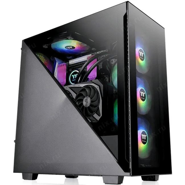 Miditower Thermaltake <CA-1S2-00M1WN-01> Black Divider 300 TG ARGB ATX без  БП, с окном
