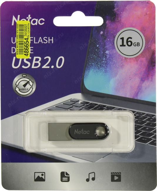 Netac <NT03U278N-016G-20PN> USB2.0  Flash  Drive  16Gb (RTL)