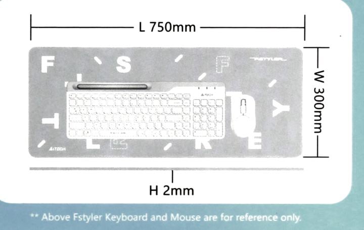 A4Tech FStyler <FP75 Silver> (коврик  для мыши, 750x300x2мм)