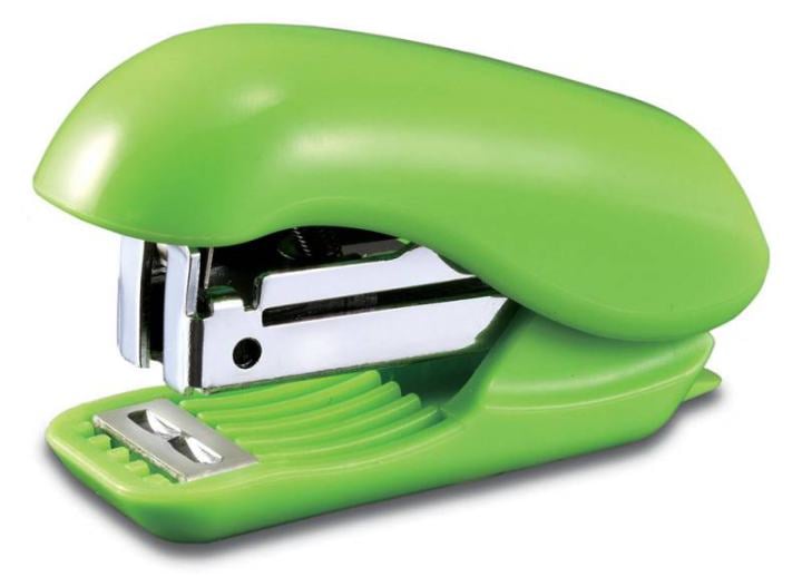 Степлер ручной Kw-Trio 056C3 mini Dolphin 24/6 26/6 (15листов) встроенный антистеплер ассорти  50скоб  металл/пластик