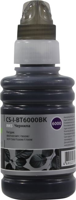 Чернила Cactus CS-I-BT6000BK Black для  Brother  MFC-T800W,  DCP-T300/T500W/T700W (100мл)