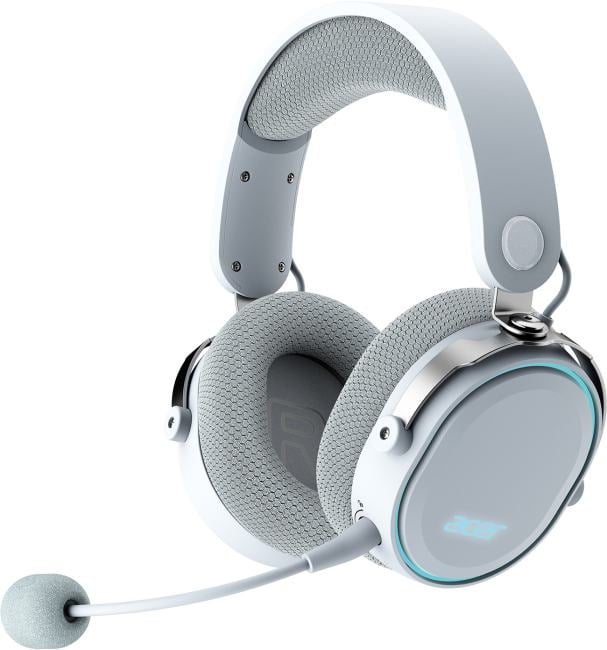 Наушники с микрофоном Acer OHR303 белый мониторные BT/Radio/3.5mm  оголовье  (ZL.HDSEE.00A)