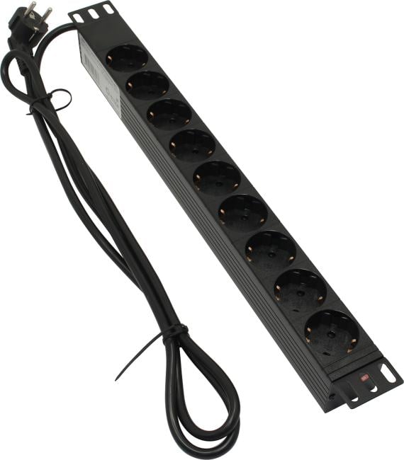 Блок розеток 5bites PDU919P02, 19", 1U, 9 розеток, 2 м