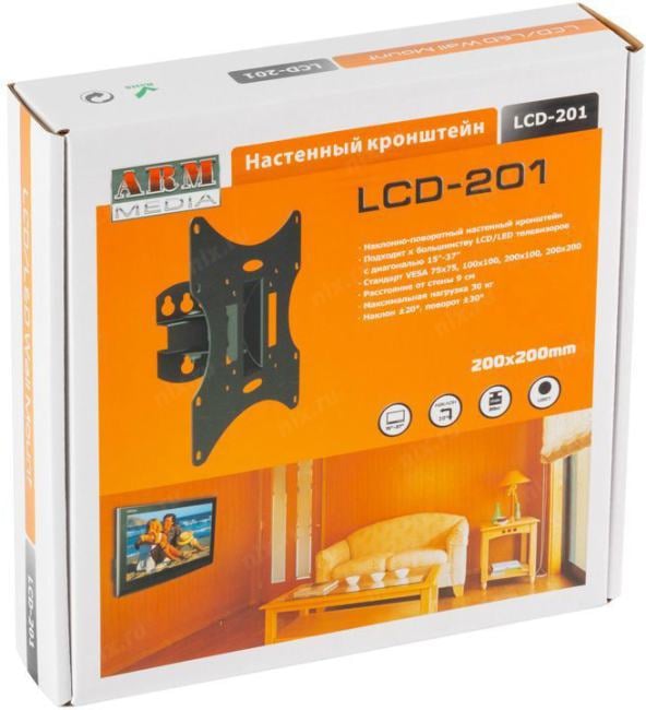 Аксессуар для ТВ WALL MOUNT-201  BLACK  10006  ARM MEDIA