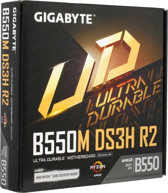 GIGABYTE B550M DS3H R2 (RTL) AM4 <B550> 2xPCI-E HDMI+DP GbLAN SATA  RAID MicroATX 4DDR4