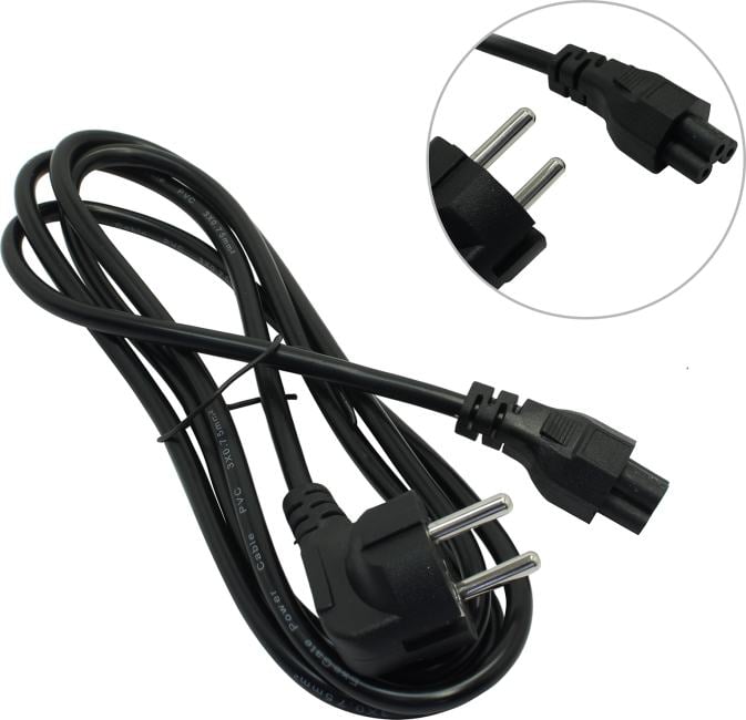 ExeGate PC5-1.8S <ES281010RUS> Кабель IEC-320-C5 - розетка 220V 1.8м Европейский  стандарт,  Г-образный