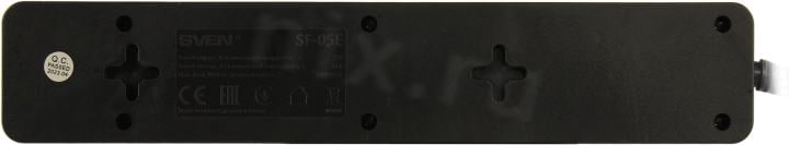 Сетевой фильтр SVEN SF-05E Black <3м> (5  розеток)  <021566>