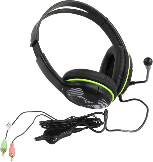 Наушники с микрофоном Genius HS-400A (шнур 1.8м, с  регулятором громкости) (31710169100)