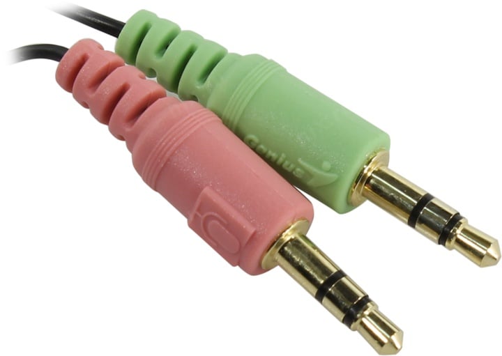 Наушники с микрофоном Genius HS-400A (шнур 1.8м, с  регулятором громкости) (31710169100)
