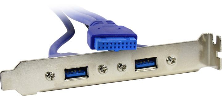 Cablexpert <CC-USB3-RECEPTACLE> Планка портов в корпус 2 Port  USB  3.0