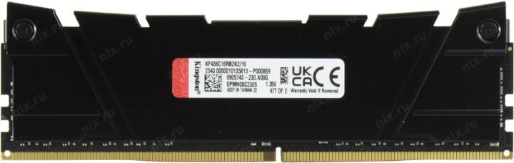 Kingston Fury Renegade <KF436C16RB2K2/16> DDR4 DIMM 16Gb  KIT  2*8Gb  <PC4-28800> CL16