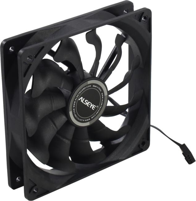 Вентилятор в корпус ALSEYE S120-F Fan Size: 120*120*30mm Voltage: 12V Current: 0.15-0.35A±10% Speed: 500 - 1700R.P.M±10% Air Flow: 20~66CFM±10% Static Pressure: 0.25-1.61mmH20±10% Bearing: FDB Lifespan: 40,000hours Noise: 13.3 - 33.8dB(A)±10% LED: None Co
