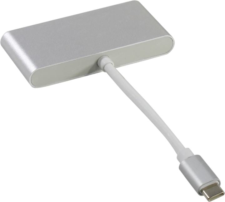 USB разветвитель ATCOM AT2808, 3xUSB 3.0xUSB 3.0, 1xUSB-CxUSB-C, серебристый (AT2808)