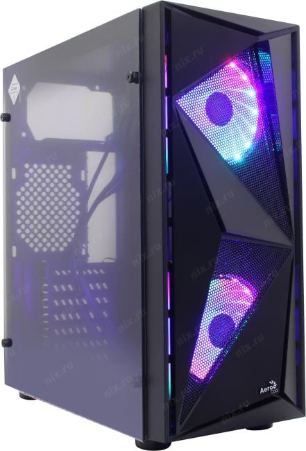 Miditower Aerocool <Glider Cosmo-G-BK-v1>  ATX без БП