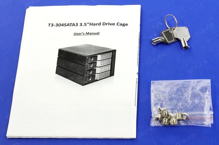 Procase <T3-304-SATA3-BL> HotSwap  корзина 4xSATA/SAS 3.5”