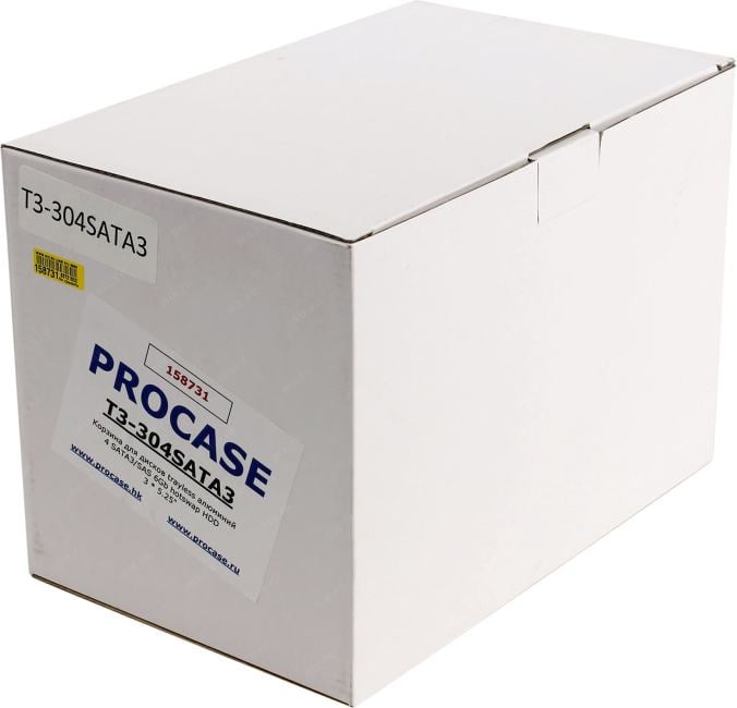 Procase <T3-304-SATA3-BL> HotSwap  корзина 4xSATA/SAS 3.5”
