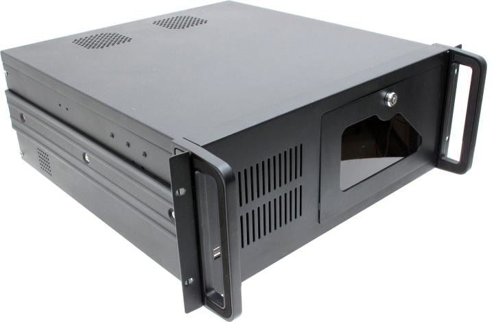 Корпус Procase B430-B-0, 4U, ATX, 3x5.25"+8xHDD, глубина 450мм, черный