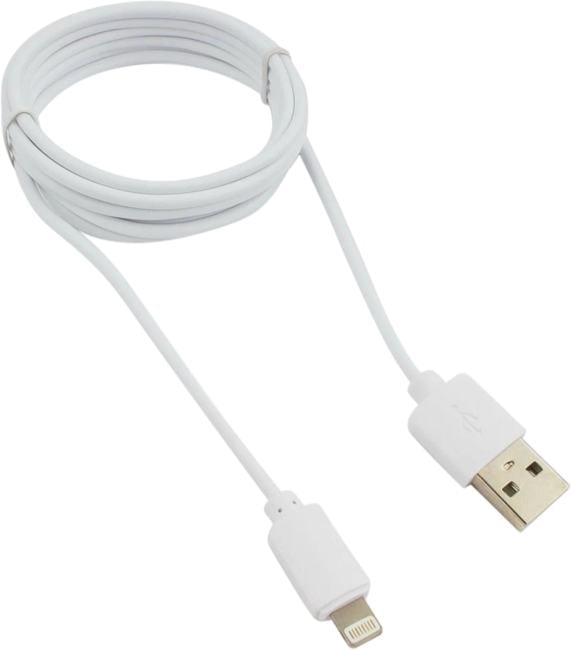 Кабель Гарнизон GCC-USB2-AP2-6-W, USB 2.0 – Lightning, 1.8м, белый