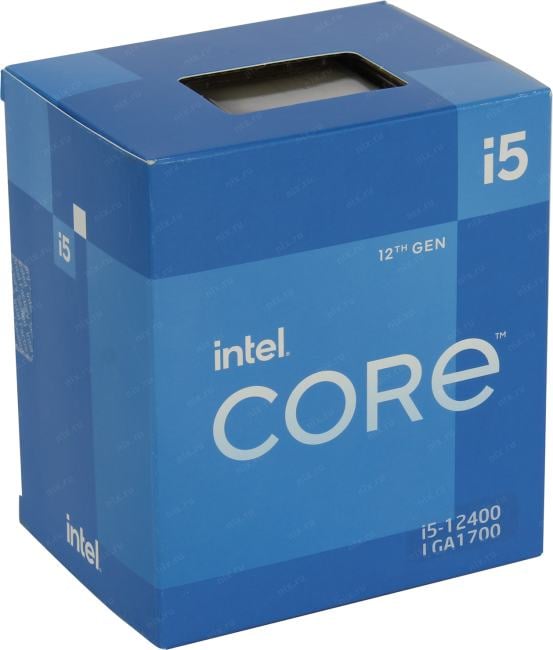 CPU Intel Core i5-12400  BOX 2.5 GHz/6PC/SVGA UHD Graphics 730/7.5+18Mb/117W/16  GT/s  LGA1700