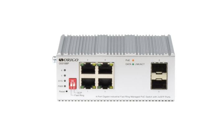 Origo OI3106P/60W/A1A Managed L2 Industrial  Fast Ring Switch