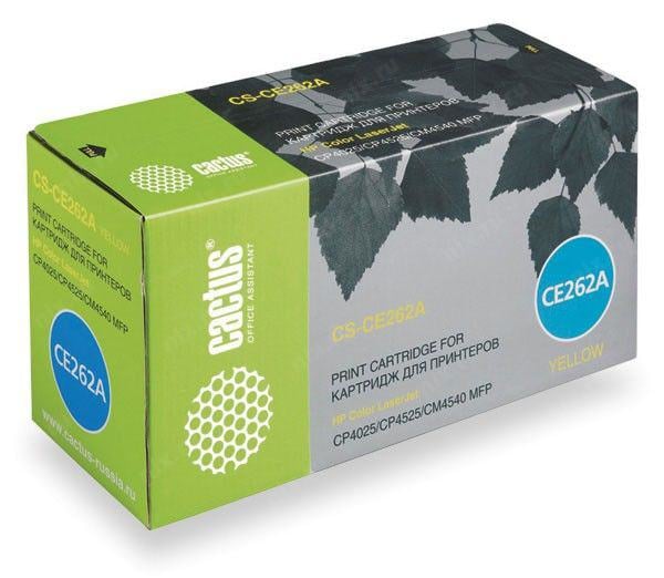 Картридж Cactus CS-CE262A Yellow для  HP  Color  LJ CP4025/4525/CM4540