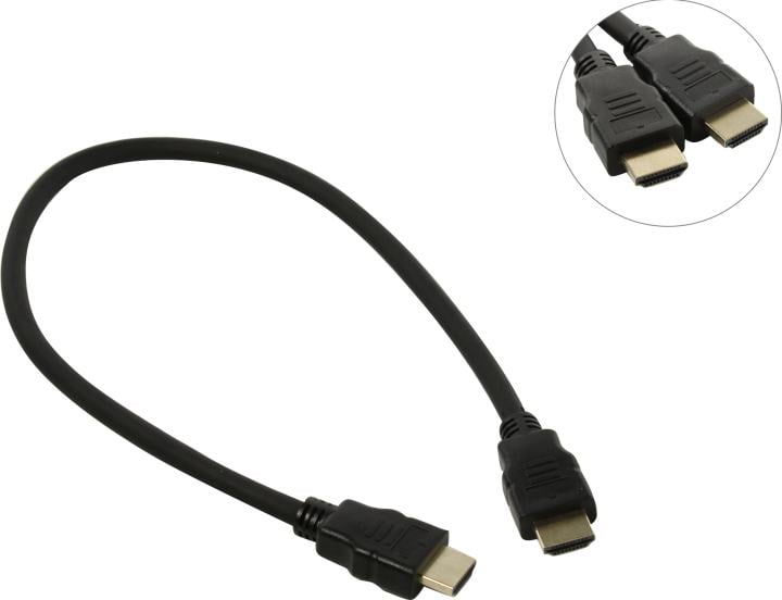 Exegate Кабель HDMI - HDMI ExeGate (EX-CC-HDMI2-0.5), вилка-вилка, HDMI 2.0 длина - 0.5 метра