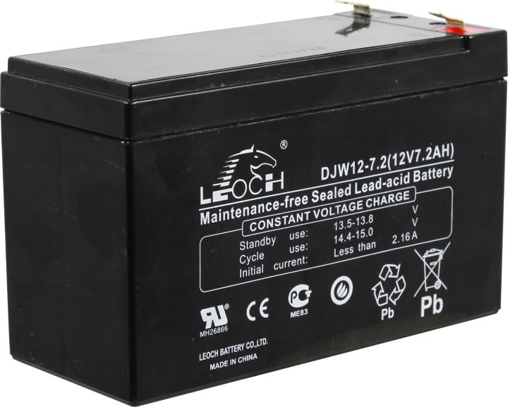Аккумулятор Leoch DJW12-7.2 F2 (12V,  7.2Ah) для UPS