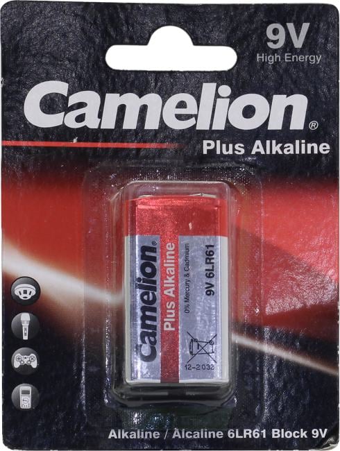 Camelion Plus MN1604 (6LR61) 9V, щелочной  (alkaline), типа "Крона"