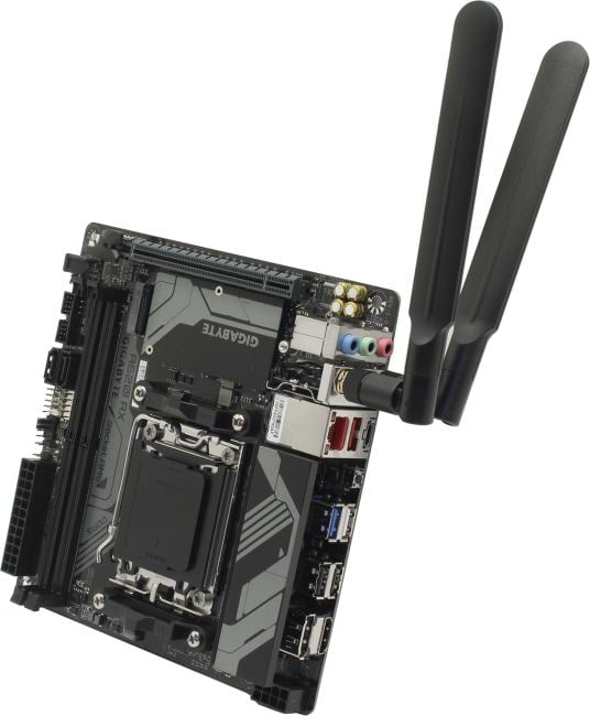 GIGABYTE A620I AX (RTL) AM5 <AMD A620> PCI-E HDMI+DP  2.5GbLAN+WiFi  SATA  Mini-ITX 2DDR5