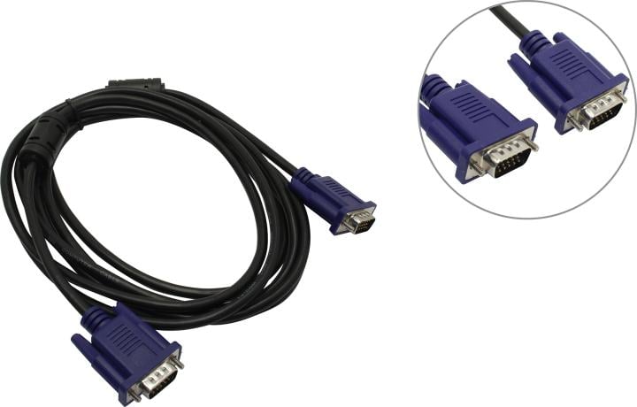 TV-COM (QCG120H-3м) Кабель монитор - SVGA card (15M  -15M)  3м 2  фильтра