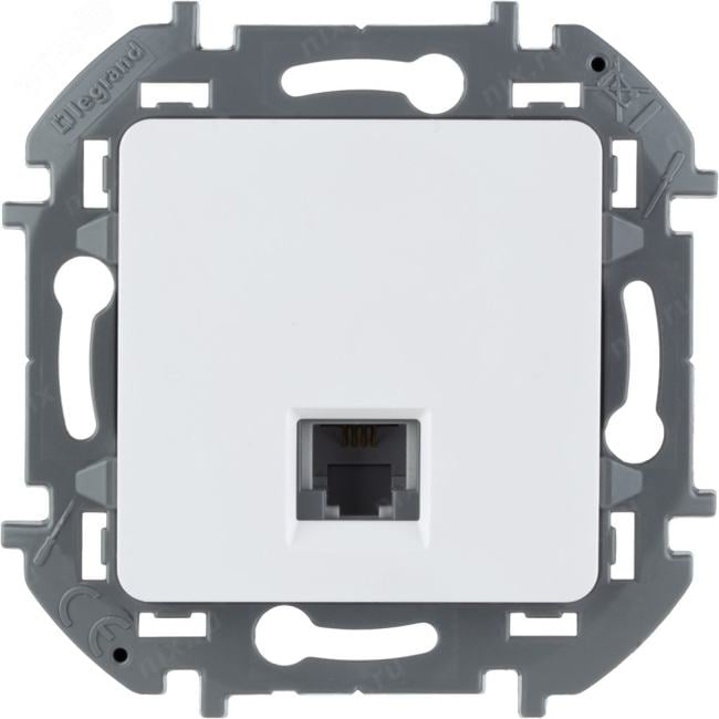 Legrand 673820 Телефонная розетка RJ11  INSPIRIA белый (673820)