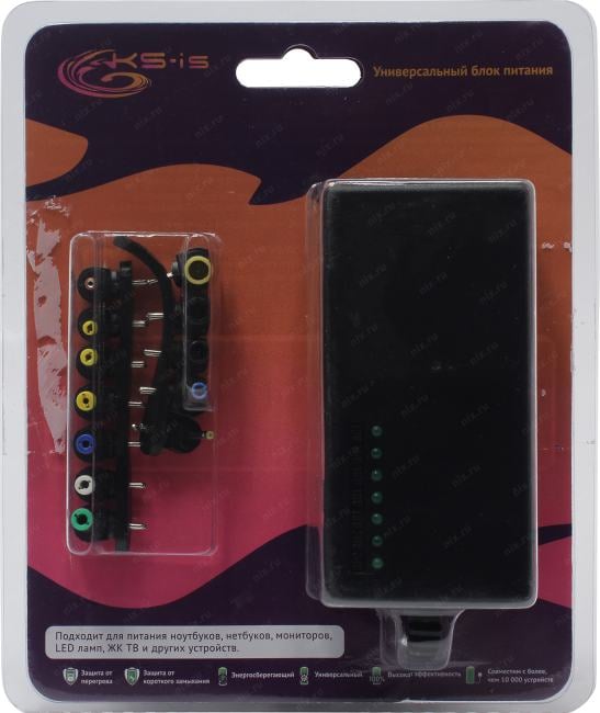 KS-is Tirzo <KS-271B> блок питания (12-24V, 90W)+13 сменных  разъёмов  питания