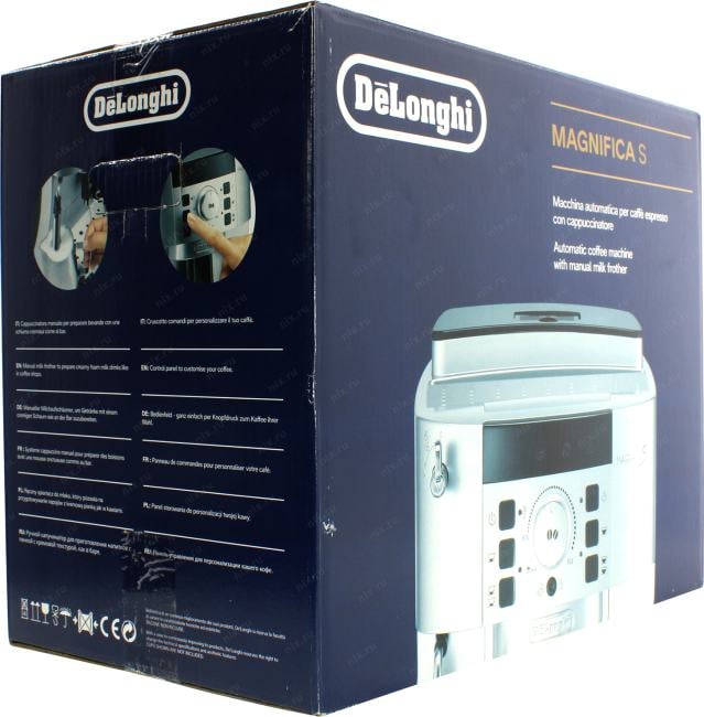 DeLonghi <ECAM21.117.SB> Кофемашина Magnifica S (1450W, 15bar, 1.8 л, 250г  зерен,  капучинатор)