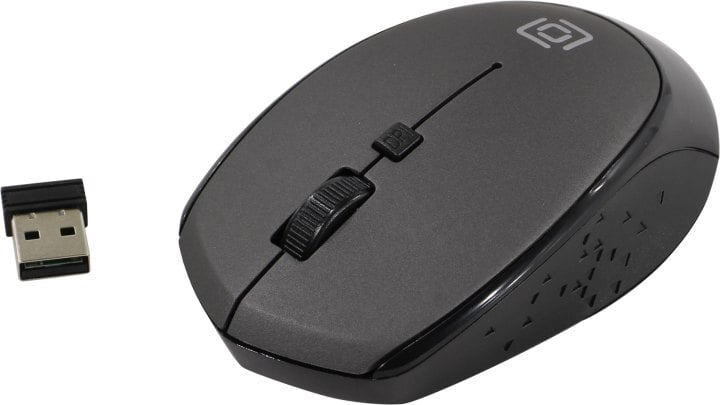 OKLICK Wireless Optical Mouse <488MW> <Black&Grey> (RTL) USB  4btn+Roll  <1196571>