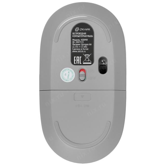 OKLICK Wireless Optical Mouse <408MW> <Grey> (RTL)  USB 4btn+Roll <2007533>