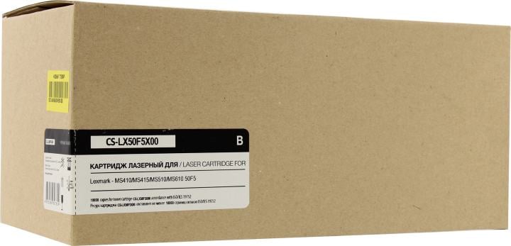 Тонер-картридж CACTUS - MS410/MS415/MS510, Лазерный, Черный, 10000стр, аналог Lexmark 50F5X00, CS-LX50F5X00