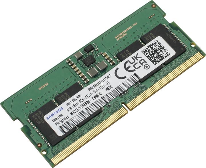 Модуль памяти Samsung 8GB Samsung DDR5 5600 SODIMM EOL Laptop Non-ECC, CL46, 1.1V, 1Rx16, Bulk (M425R1GB4BB0-CWM)