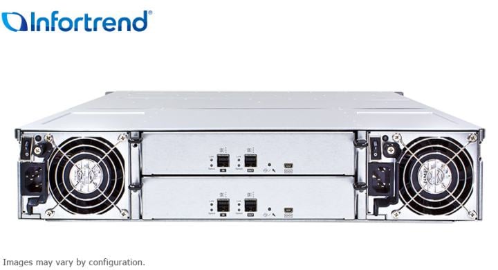 Infortrend JB3024RBA0-8U32 2U/24bay dual controller  4x 12GbSAS ports, 2x(PSU+FAN module), 24x GS 2.5"  drive trays, 2x