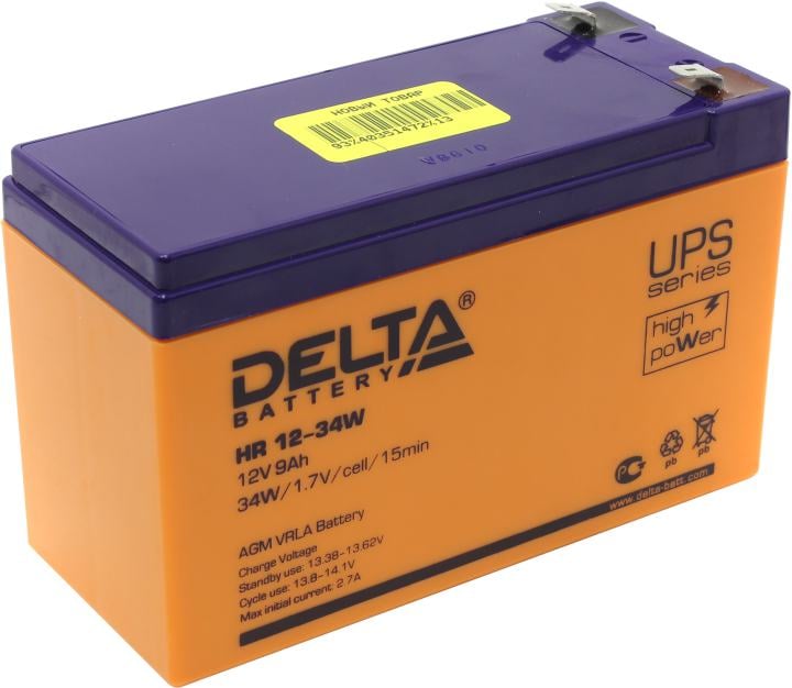 Аккумулятор Delta HR 12-34W (12V, 9Ah)  для  UPS