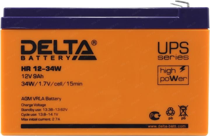 Аккумулятор Delta HR 12-34W (12V, 9Ah)  для  UPS