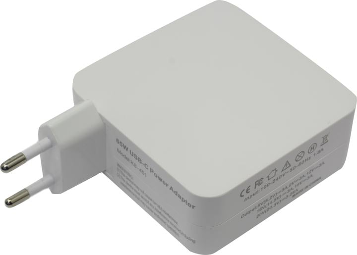 KS-is KS-451 (Универсальный блок питания PD USB-C от эл. сети 65Вт)