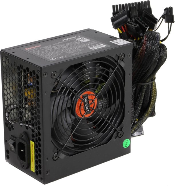 Exegate EX282042RUS Блок питания 550W Exegate 550PPH-LT, RTL, 80+, ATX, black, APFC, 12cm, 24p, (4+4)p, 5*SATA, 3*IDE